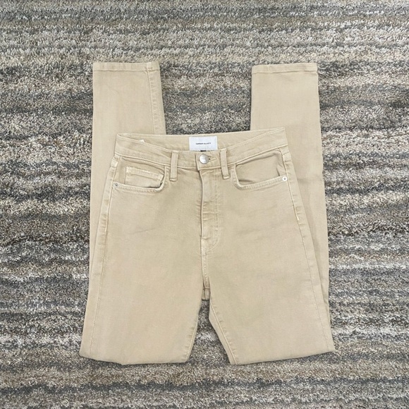 Current/Elliot Skinny Jeans Sz 27 | Current/Elliot High Rise Skinny Jeans Khaki - Picture 1 of 12